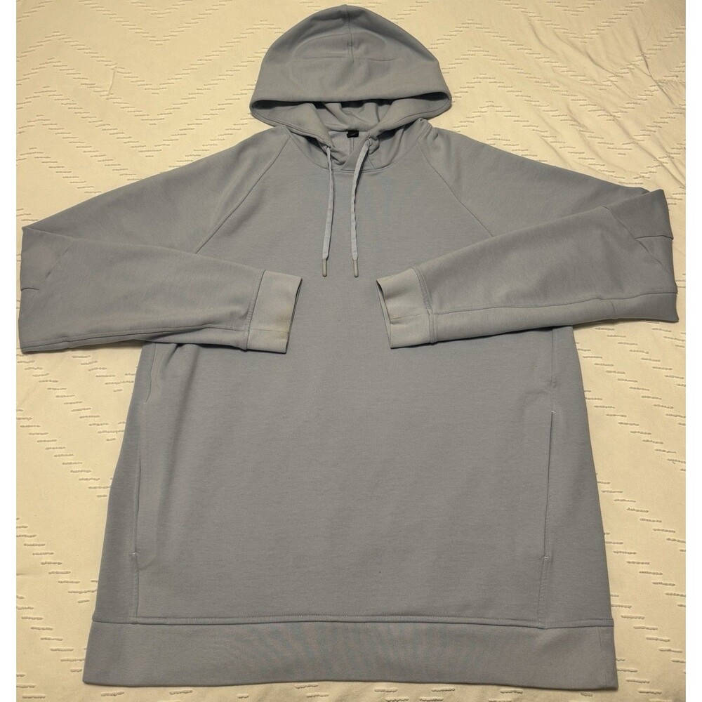Lululemon City Sweat Pullover Hoodie Men's Size Large Light Blue Stretch Gym